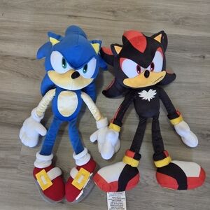 Sonic The Hedgehog & SHADOW Plush Toy Franco 2024 Cuddle Pillow 22” Large Sega